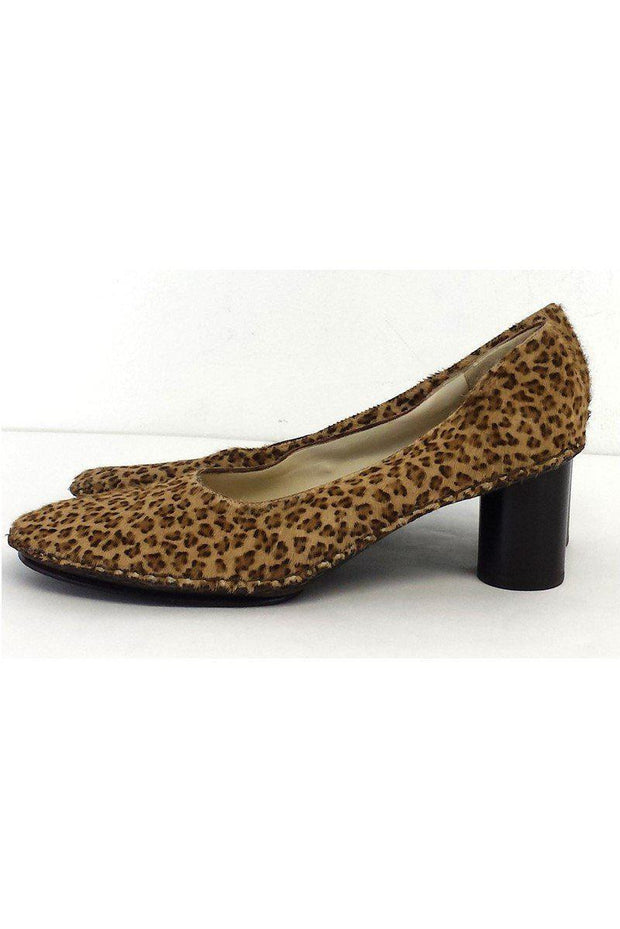 Current Boutique-Bottega Veneta - Cheetah Print Pony Hair Pumps Sz 8.5