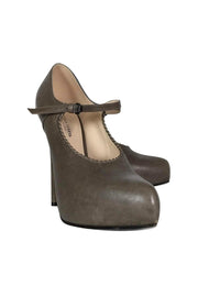 Current Boutique-Bottega Veneta - Taupe Mary Jane Pumps Sz 7.5