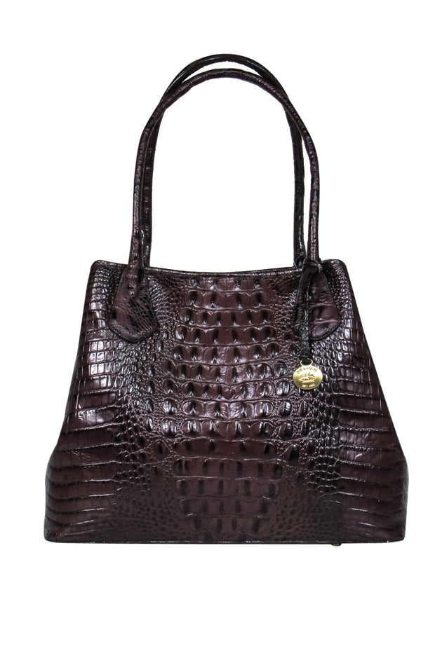 Current Boutique-Brahmin - Brown Crocodile "Anytime Tote Melbourne"