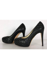 Current Boutique-Brian Atwood - Black Leather Quilted Pumps Sz 9