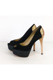 Current Boutique-Brian Atwood - Black Suede Pumps Sz 5.5