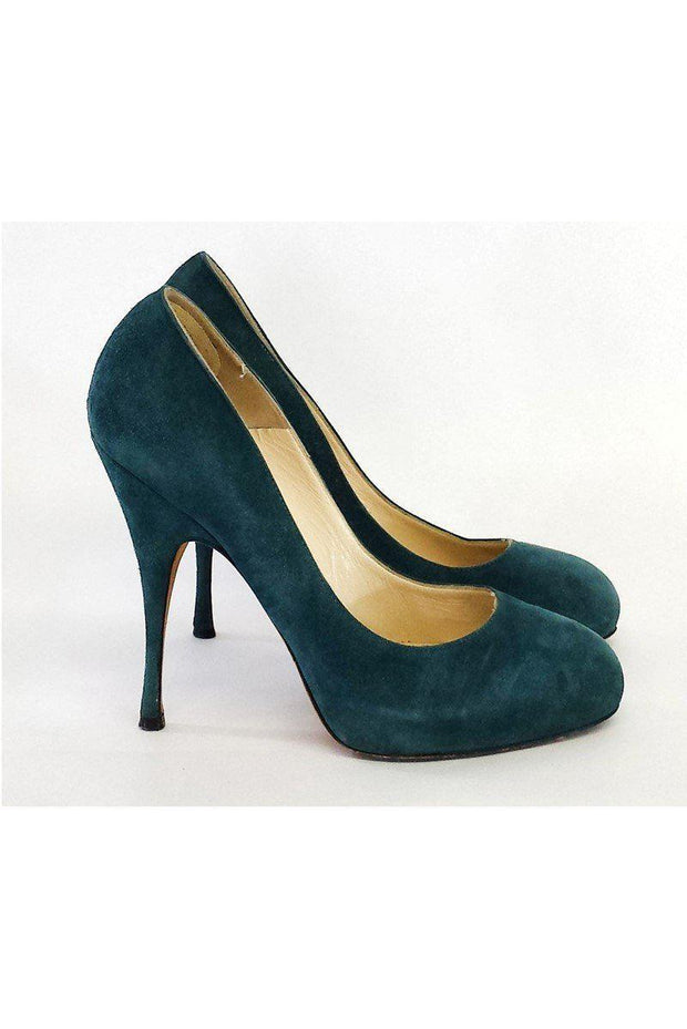 Current Boutique-Brian Atwood - Teal Suede Pumps Sz 8