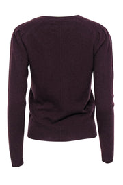 Current Boutique-Brochu Walker - Burgundy V-Neck Cashmere Sweater Sz XS