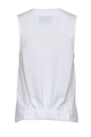 Current Boutique-Brochu Walker - White V-Neck Fitted Tank Sz M