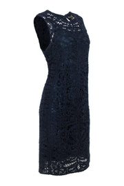 Current Boutique-Brooks Brothers - Navy Crochet Cotton Midi Dress Sz L