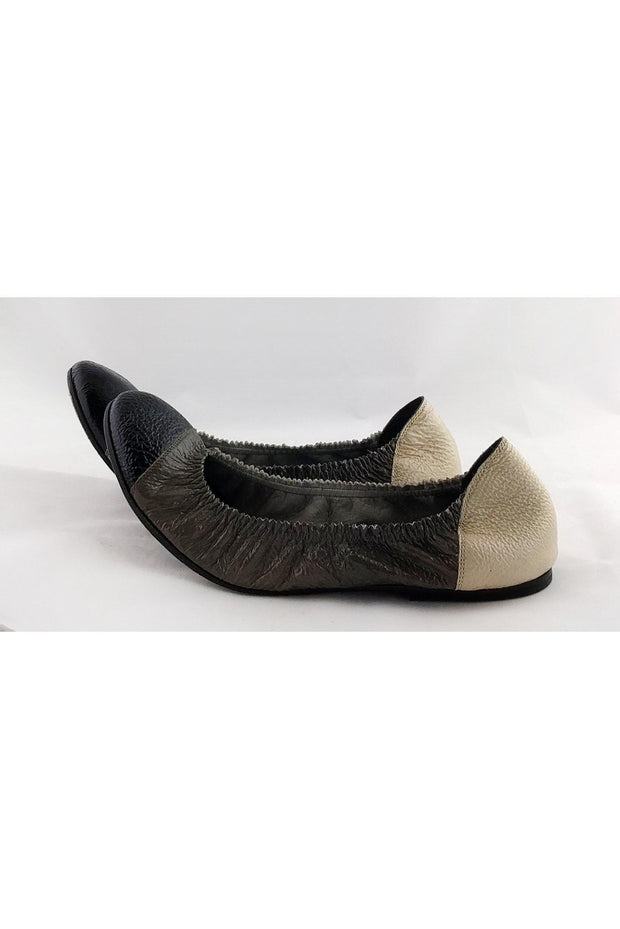 Current Boutique-Brunello Cucinelli - Taupe Cap Toe Flats Sz 11