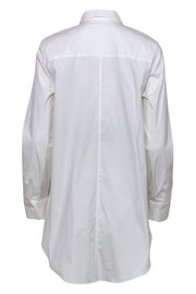 Current Boutique-Brunello Cucinelli - White Collared Blouse w/ Beaded Belt Sz L