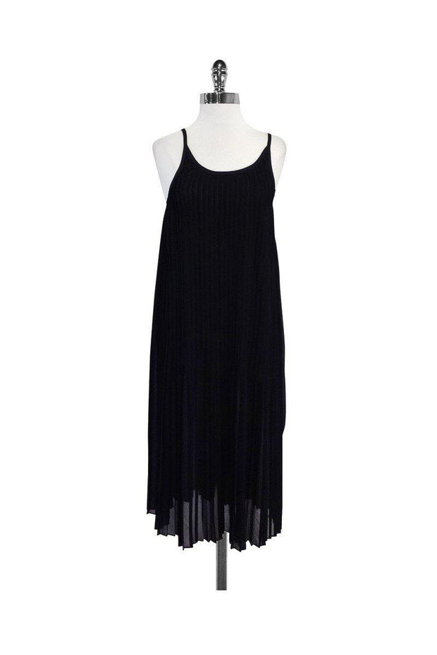 Current Boutique-Bruno Grizzo - Black Pleated Spaghetti Strap Dress Sz 8