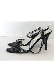 Current Boutique-Bruno Magli - Black Leather Strappy Heels Sz 10