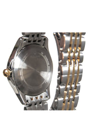 Current Boutique-Bulova - Silver & Gold Chain Link Watch w/ Navy Face