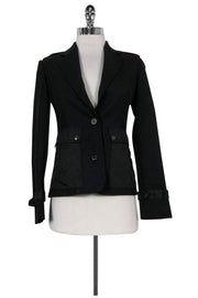 Current Boutique-Burberry - Black Wool Jacket Sz 2