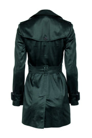 Current Boutique-Burberry - Hunter Green Classic Trench Coat Sz 4