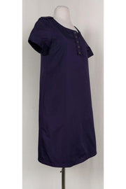 Current Boutique-Burberry London - Plum Short Sleeve Shift Dress Sz 6