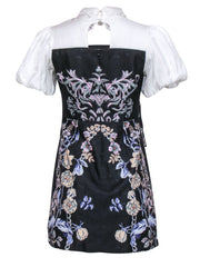 Current Boutique-Burryco - Black Floral & Butterfly Print Sz 6 Dress