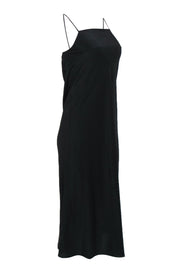 Current Boutique-COS - Black Sleeveless Strappy Silk Maxi Slip Dress Sz 4