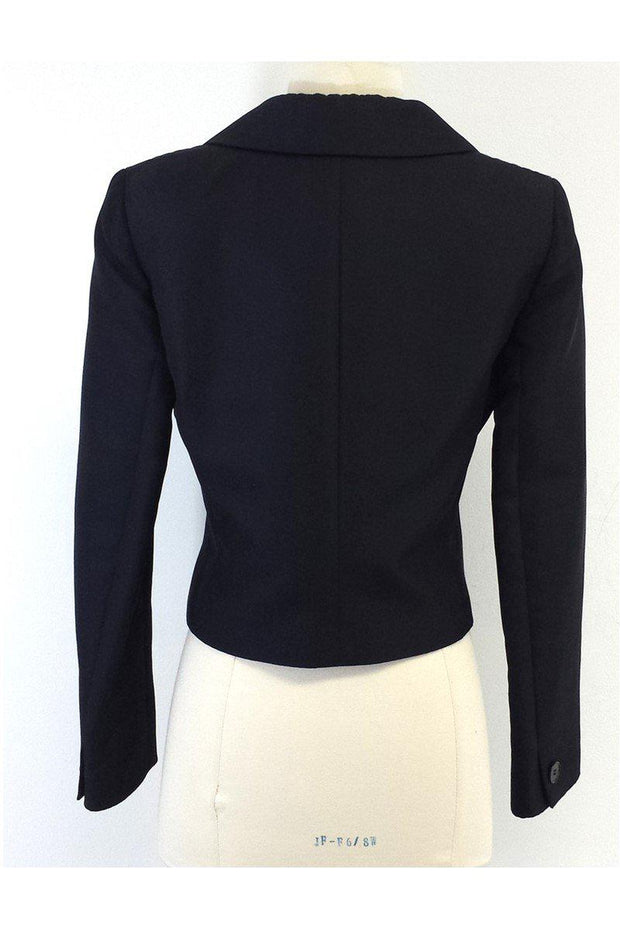 Current Boutique-Calvin Klein Collection - Silk Tuxedo Cropped Jacket Sz 6