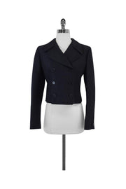 Current Boutique-Calvin Klein Collection - Silk Tuxedo Cropped Jacket Sz 6