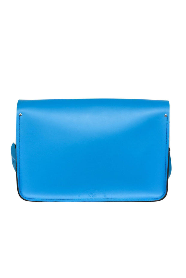 Current Boutique-Cambridge Satchel Company - Large Bright Blue Structured Leather Satchel