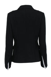 Current Boutique-Carlisle - Black Blazer w/ White Layered Design Sz 6