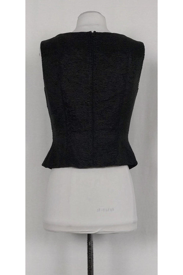 Current Boutique-Carmen Marc Valvo - Black Beaded Top Sz 6