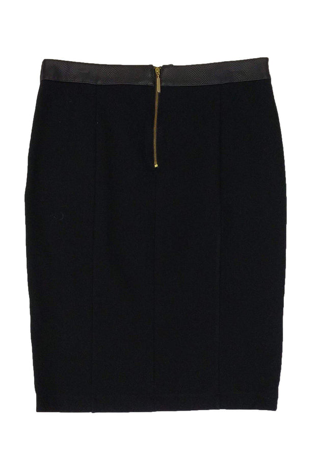 Current Boutique-Carmen Marc Valvo - Black Pencil Skirt Sz 10