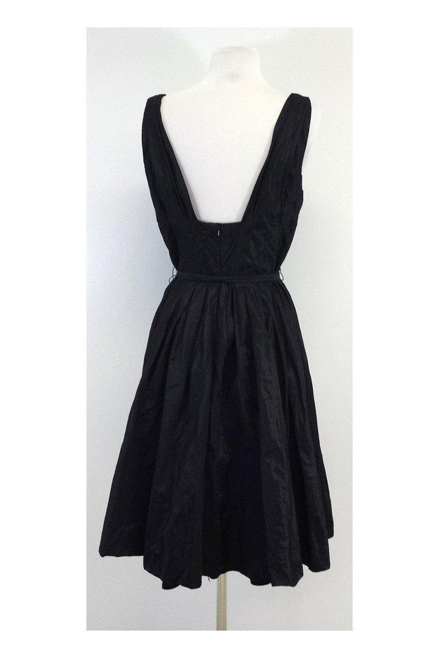 Current Boutique-Carmen Marc Valvo - Black Taffeta Sleeveless Dress Sz 8