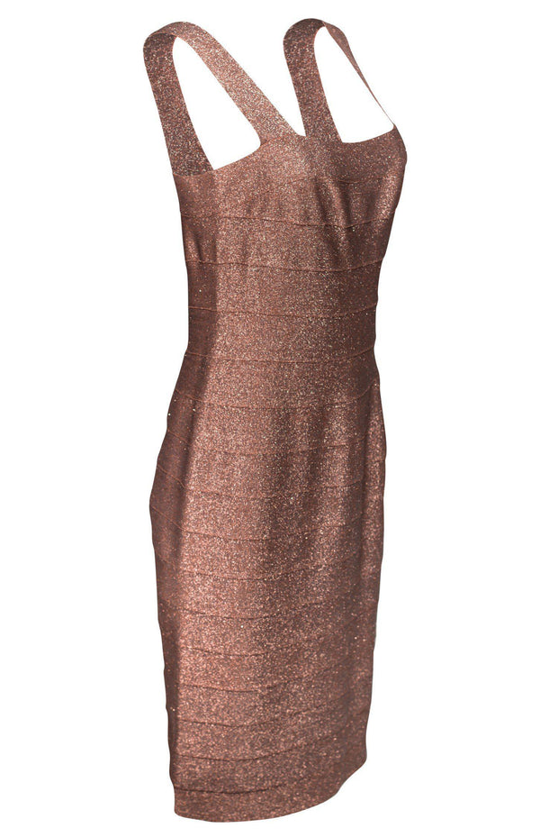 Current Boutique-Carmen Marc Valvo - Pink Shimmer Dress Sz M