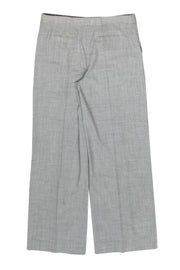 Current Boutique-Carolina Herrera - Light Grey Wool Blend Straight Leg Trousers Sz 12