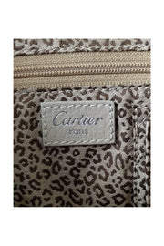 Current Boutique-Cartier - Beige Canvas & Leather Shoulder Bag