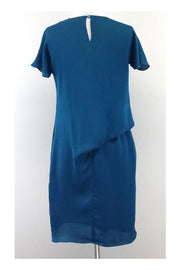 Current Boutique-Carven - Teal Short Sleeve Gathered Waist Dress Sz 6