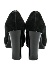 Current Boutique-Casadei - Black Suede Pumps w/ Bow Sz 6