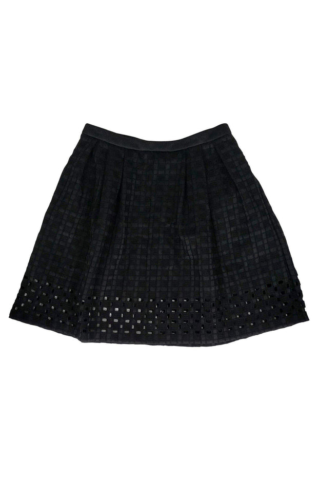 Current Boutique-Catherine Malandrino - Black Laser Cut Skirt Sz 10