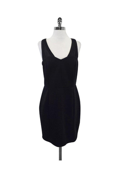 Current Boutique-Catherine Malandrino - Black Mesh Panel Sleeveless Dress Sz 10