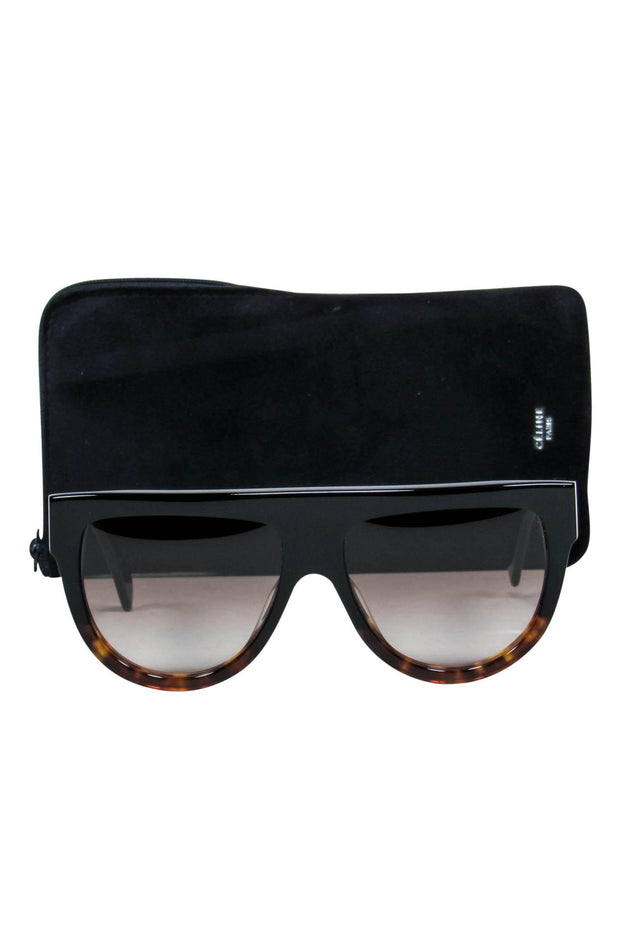 Current Boutique-Celine - Black & Brown Gradient Shield-Style Sunglasses