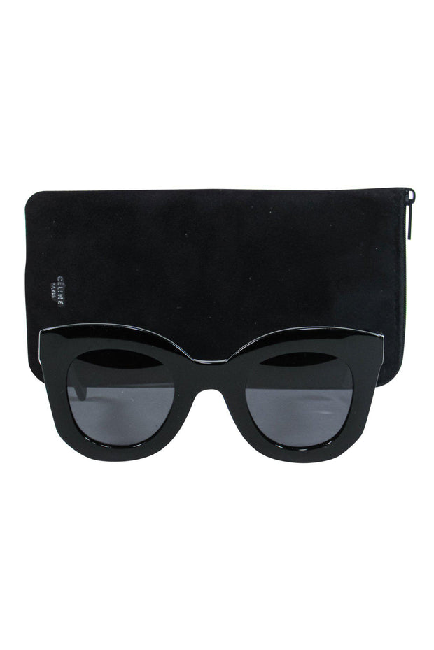 Current Boutique-Celine - Large Black Wayfarer Sunglasses