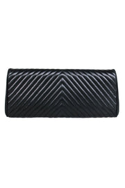 Current Boutique-Chanel - Black Leather Chevron Clutch