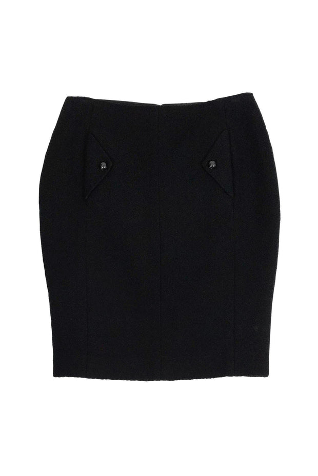 Current Boutique-Chanel - Black Pencil Skirt Sz 10