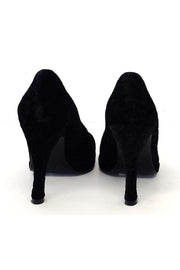 Current Boutique-Charles Jourdan - Black Velvet Embossed Pumps Sz 6.5