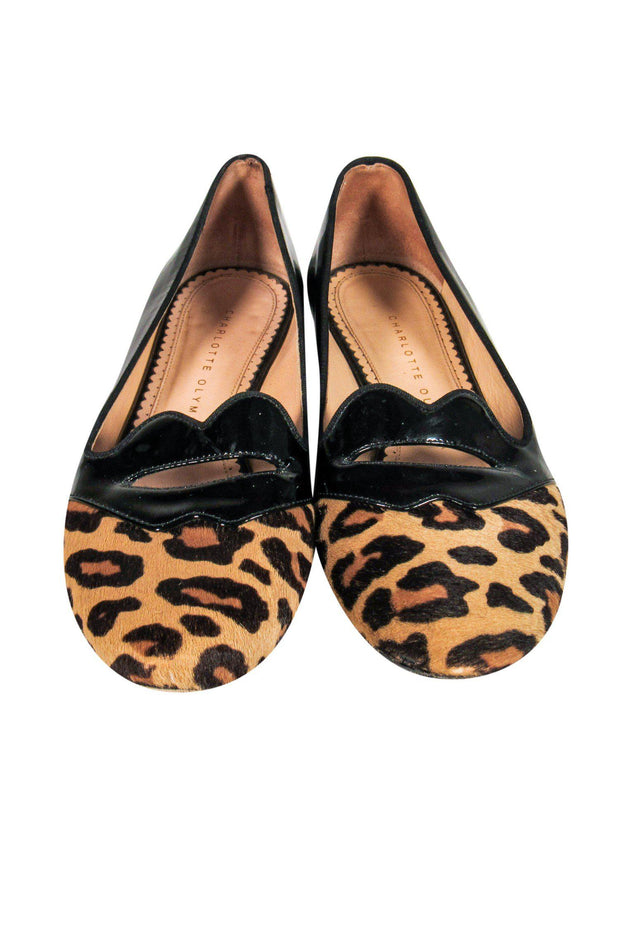 Current Boutique-Charlotte Olympia - Calf Hair Leopard Print Flats Sz 7.5