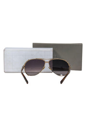 Current Boutique-Christian Dior - Gold Aviator "Chicago 2" Sunglasses