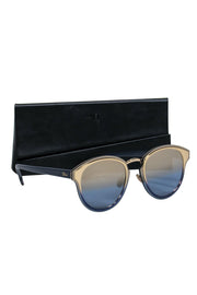 Current Boutique-Christian Dior - Smokey Blue & Gold Ombre Reflective Sunglasses