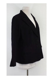 Current Boutique-Christian LaCroix - Navy Linen Jacket Sz 12