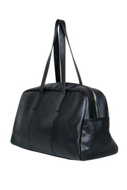 Current Boutique-Christian LaCroix - Large Black Pebbled Leather Duffle Bag