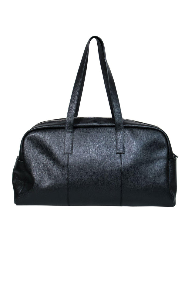 Current Boutique-Christian LaCroix - Large Black Pebbled Leather Duffle Bag