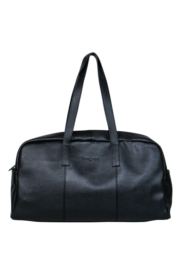 Current Boutique-Christian LaCroix - Large Black Pebbled Leather Duffle Bag