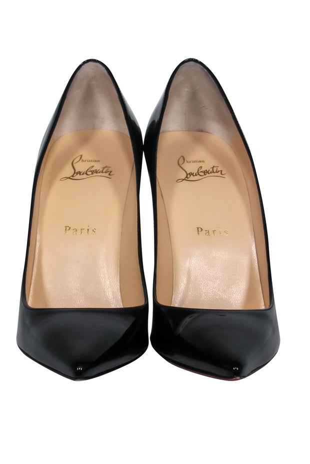 Current Boutique-Christian Louboutin - Black Patent Leather Pointed Toe "Kate" Pumps Sz 8.5