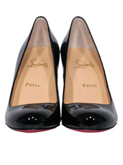 Current Boutique-Christian Louboutin - Black Patent Leather Round Toe Pumps Sz 8