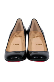 Current Boutique-Christian Louboutin - Black Patent Leather Square Toe Heels Sz 6