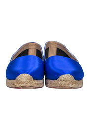 Current Boutique-Christian Louboutin - Bright Cobalt Satin Espadrille Flats Sz 6.5