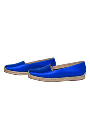 Current Boutique-Christian Louboutin - Bright Cobalt Satin Espadrille Flats Sz 6.5